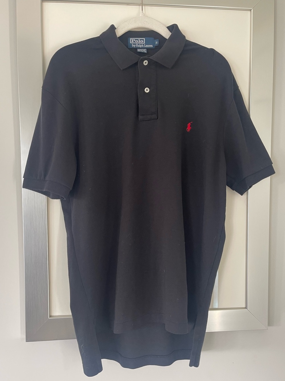 Polo by Ralph Lauren Men’s black cotton polo shirt
